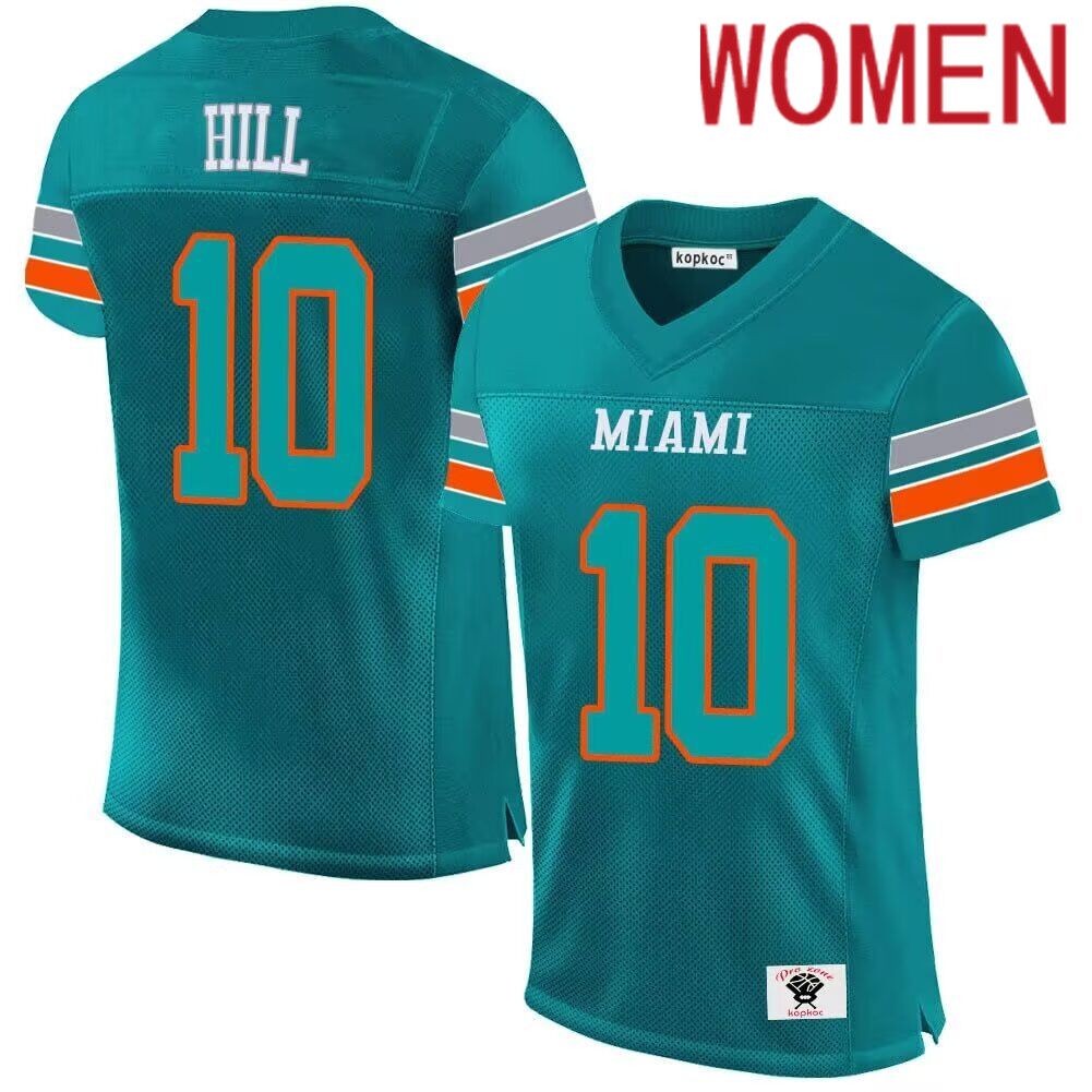 Women  Miami Dolphins #10 Hill green 2024 Nike Vapor Limited NFL throwback Jersey ->youth nfl jersey->Youth Jersey